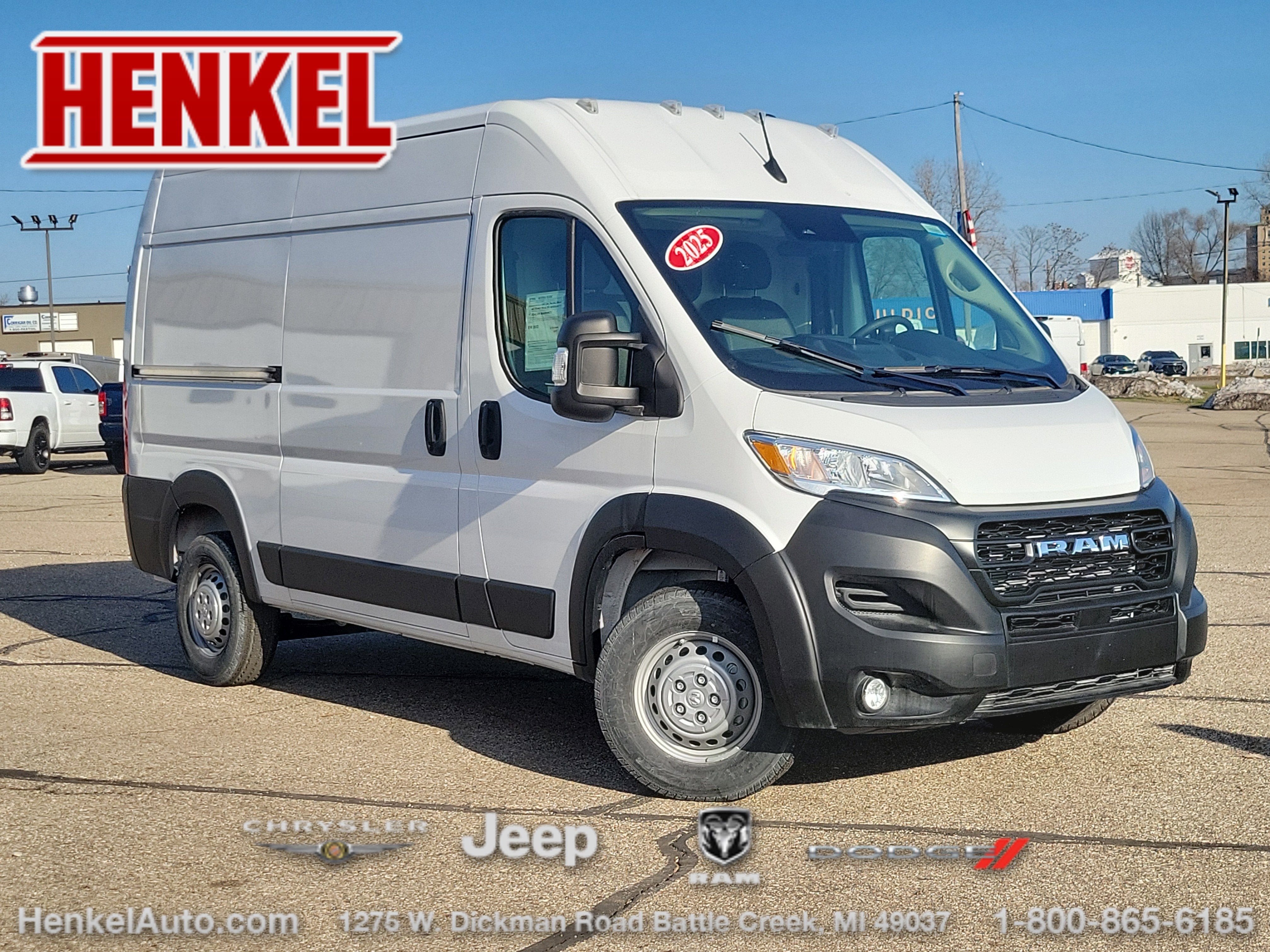 2025 RAM ProMaster 2500 Cargo Van Tradesman High Roof 136' WB w/Pass Seat