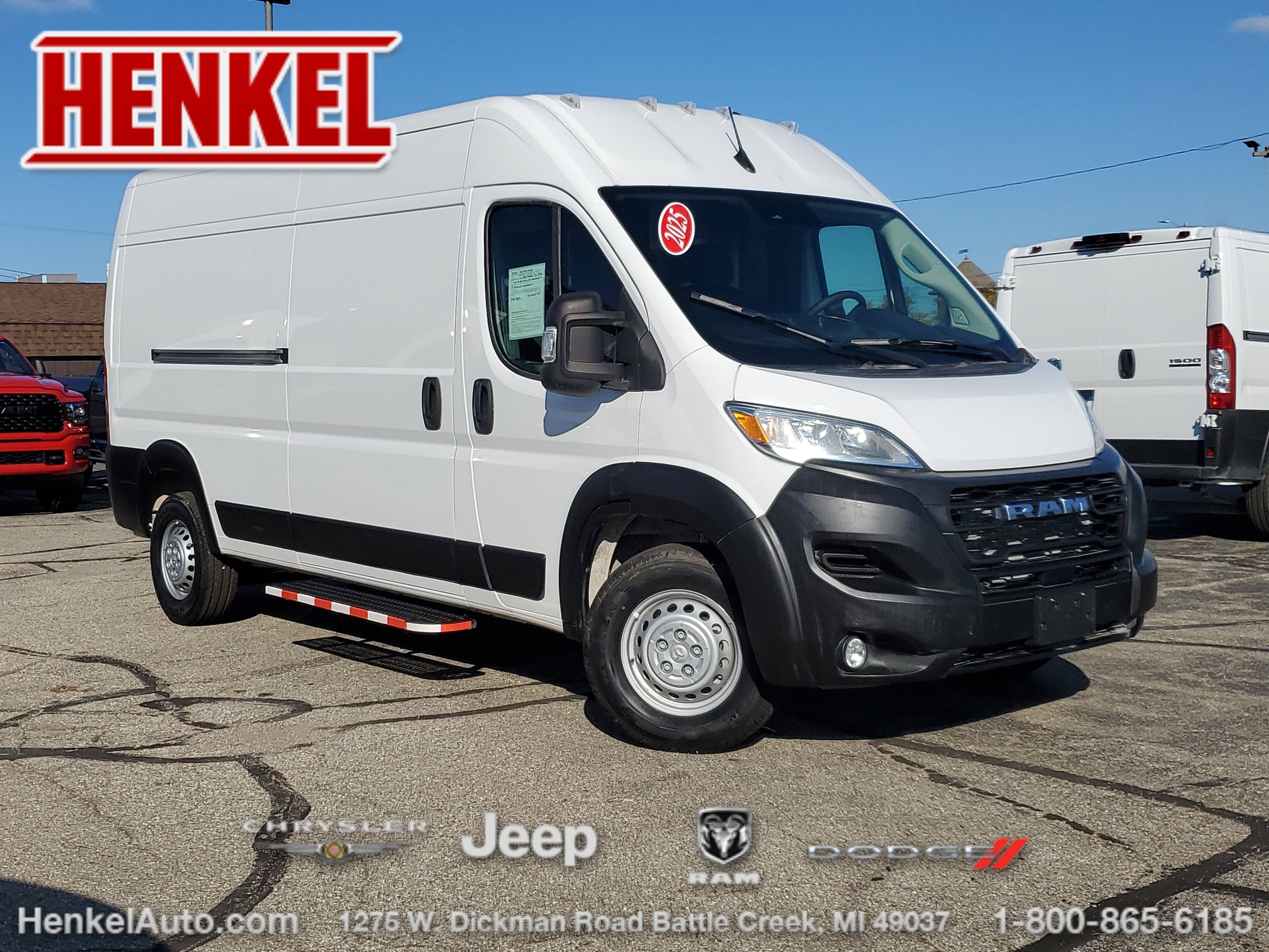 2025 RAM ProMaster 2500 Cargo Van Tradesman High Roof 159' WB w/Pass Seat