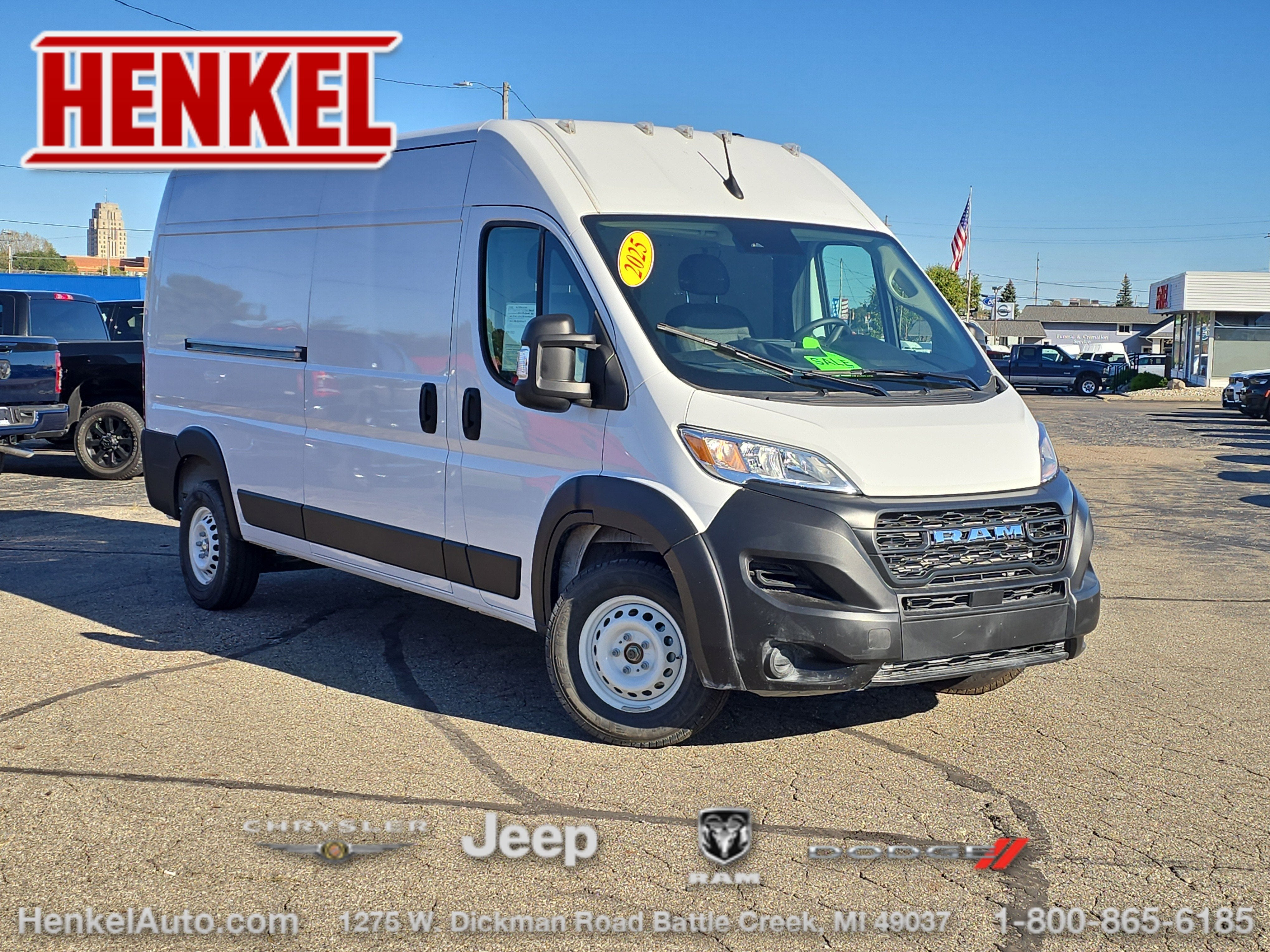 2025 RAM ProMaster 2500 Cargo Van Tradesman High Roof 159' WB w/Pass Seat