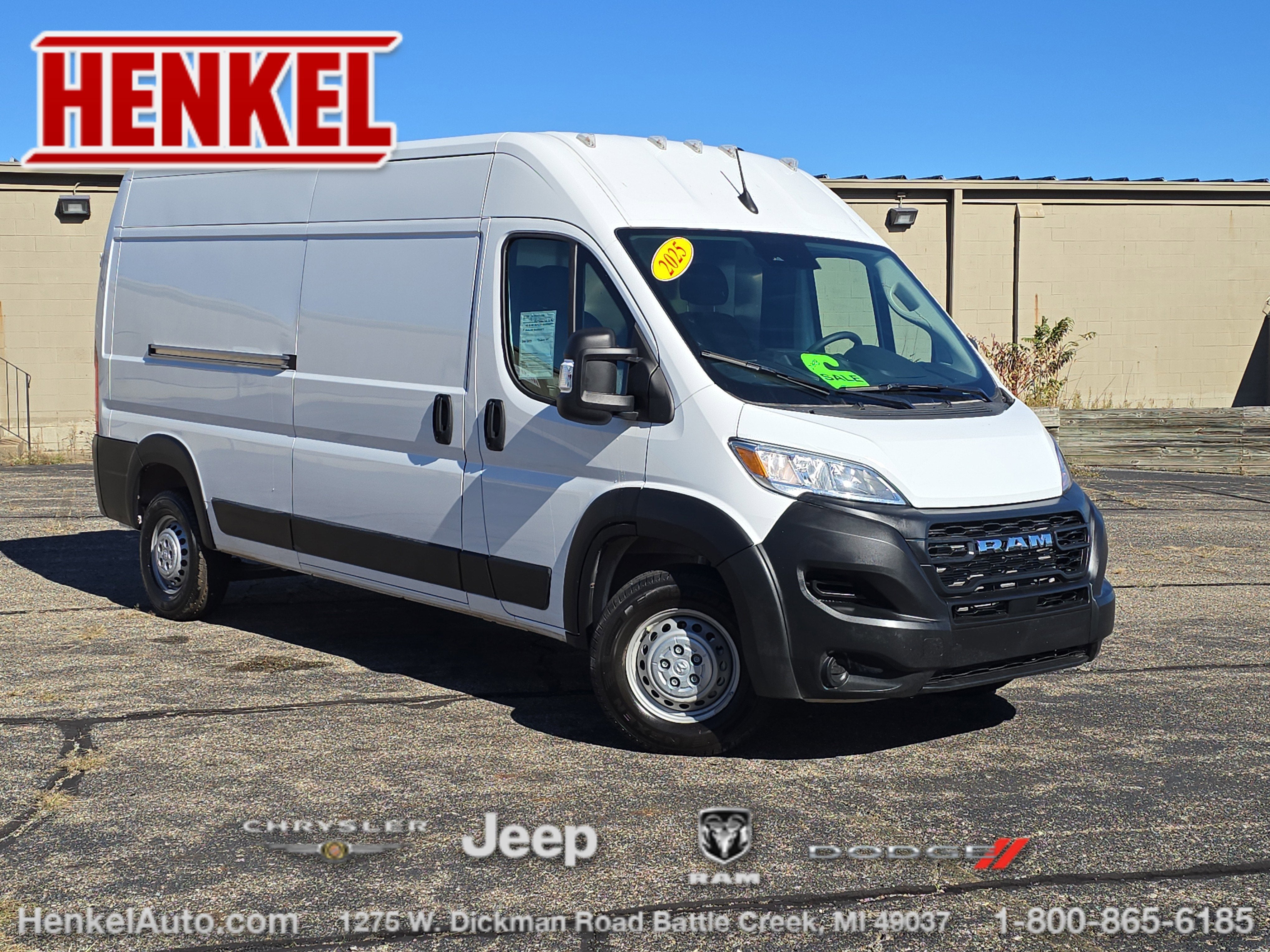 2025 RAM ProMaster 2500 Cargo Van Tradesman High Roof 159' WB w/Pass Seat