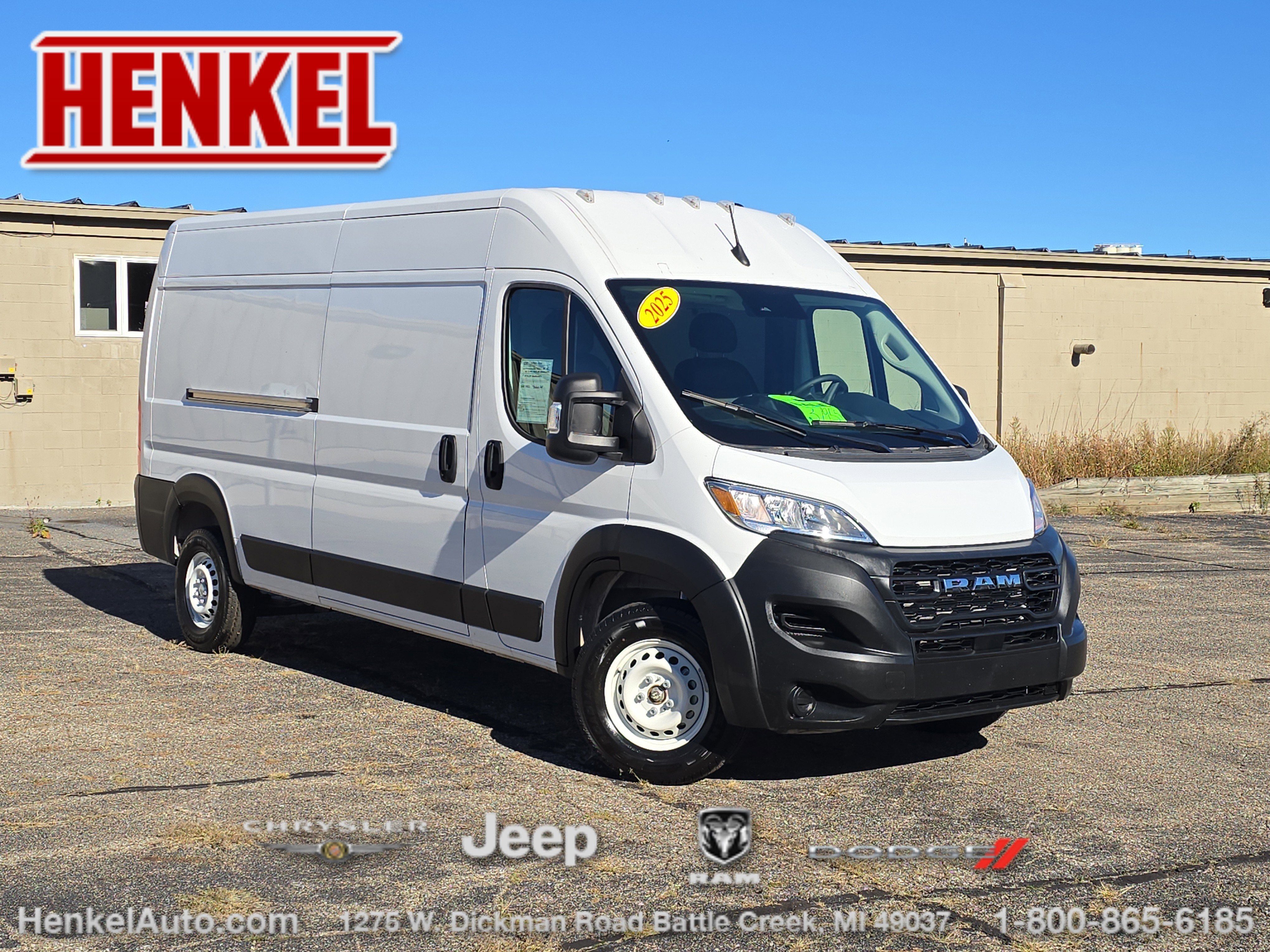 2025 RAM ProMaster 2500 Cargo Van Tradesman High Roof 159' WB w/Pass Seat