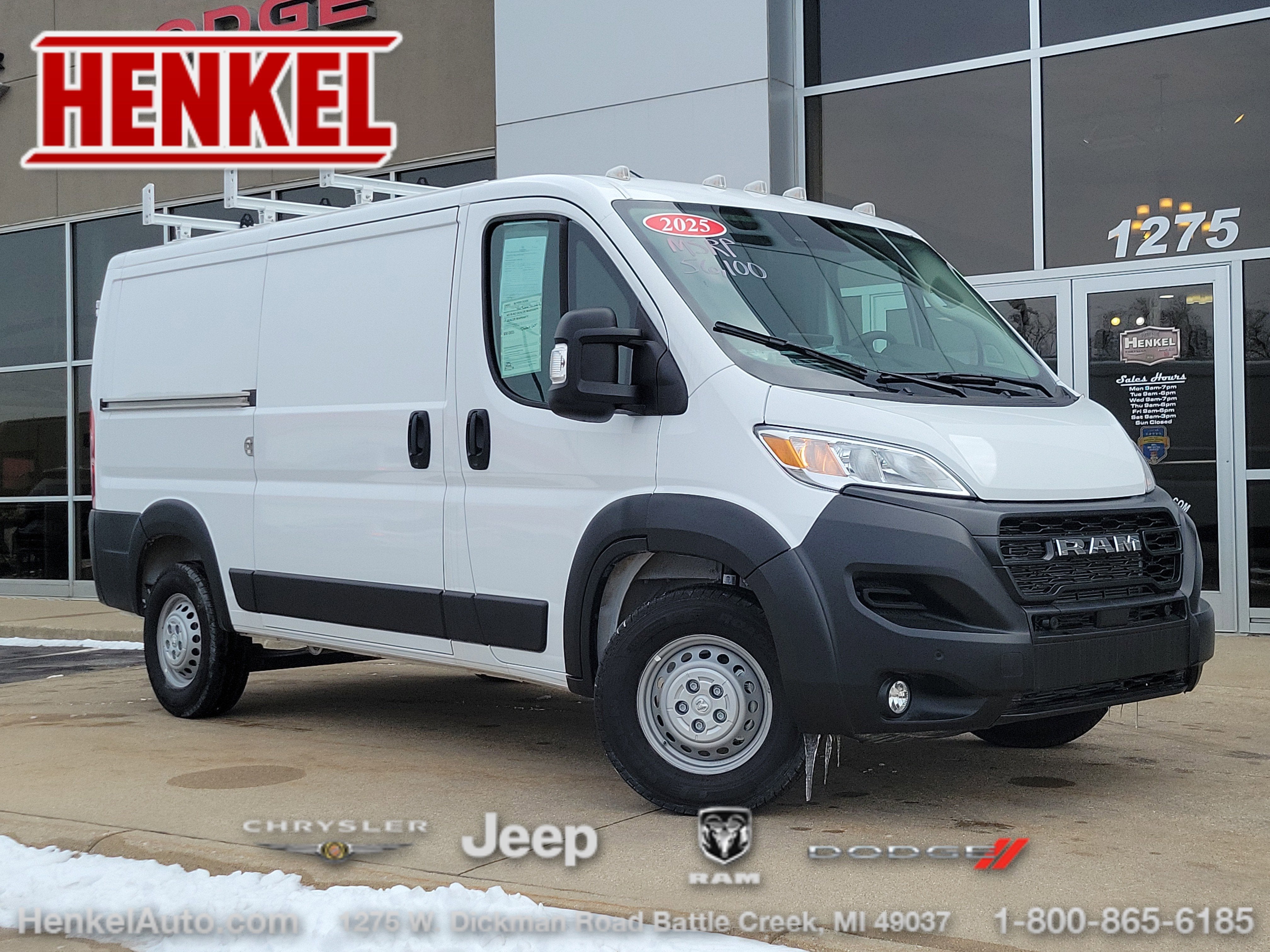2025 RAM ProMaster 2500 Cargo Van Tradesman Low Roof 136' WB w/Pass Seat
